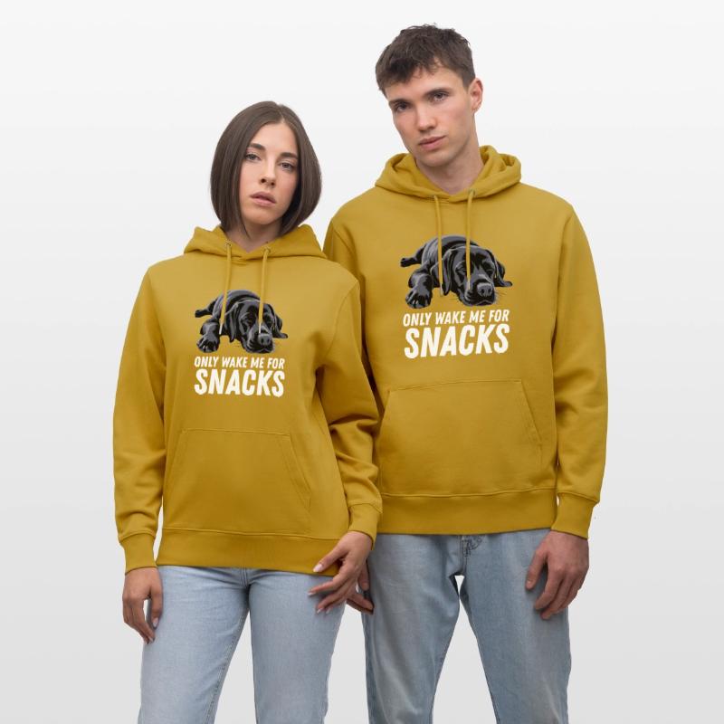 Black Labrador Dog Only Wake Me For Snacks