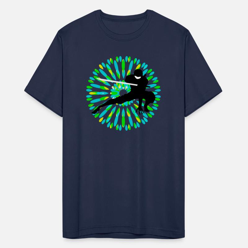 Black Ninja And Green Firework, Japan Vibes.