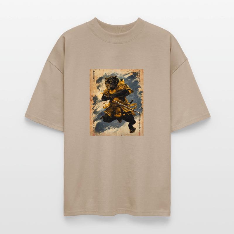 Black Panther Samurai Warrior - Japanese Ink Style