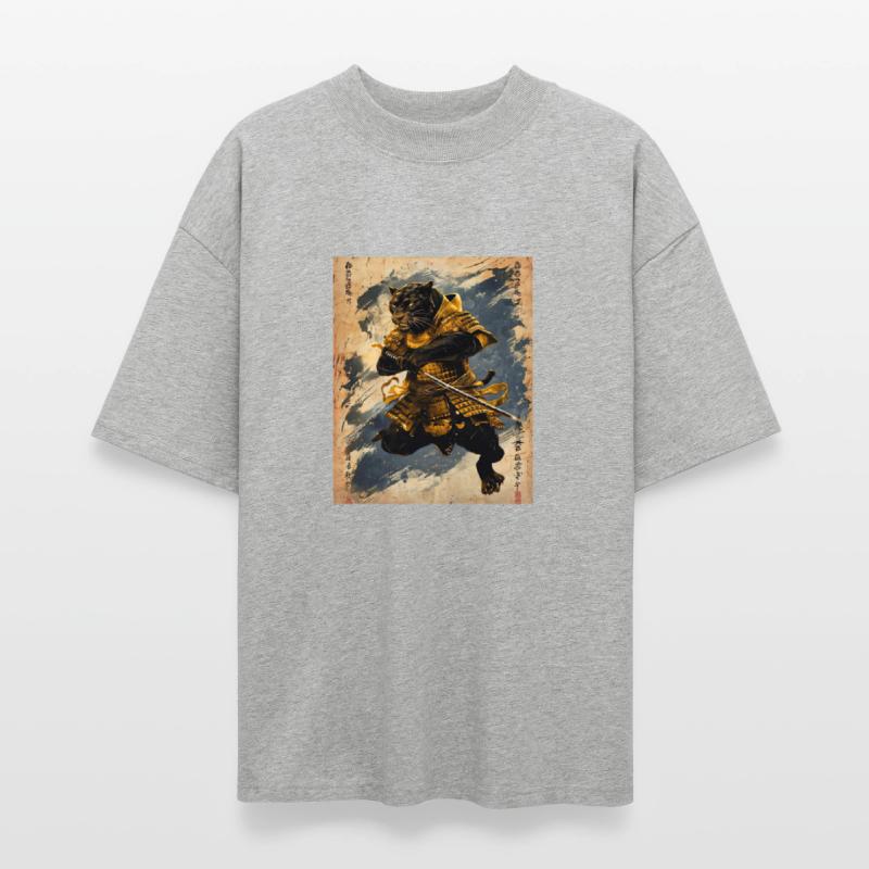 Black Panther Samurai Warrior - Japanese Ink Style