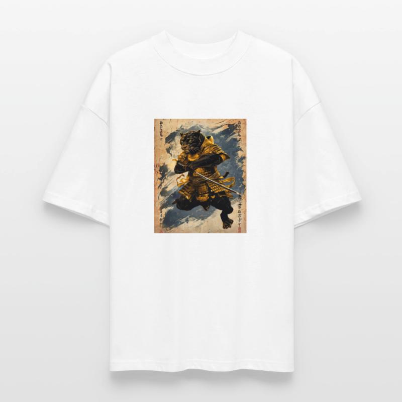 Black Panther Samurai Warrior - Japanese Ink Style