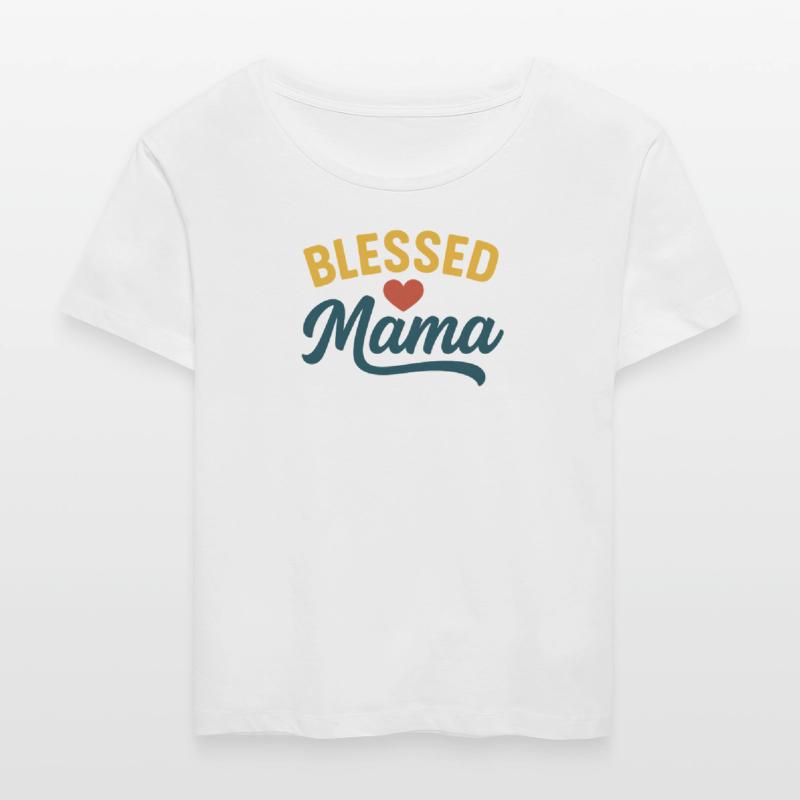 Blessed Mama Heart Tee Design