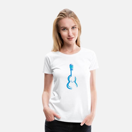 Blue classical guitar graphic