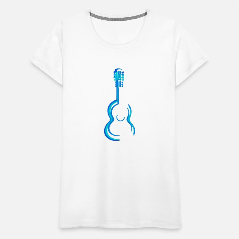 Blue classical guitar graphic
