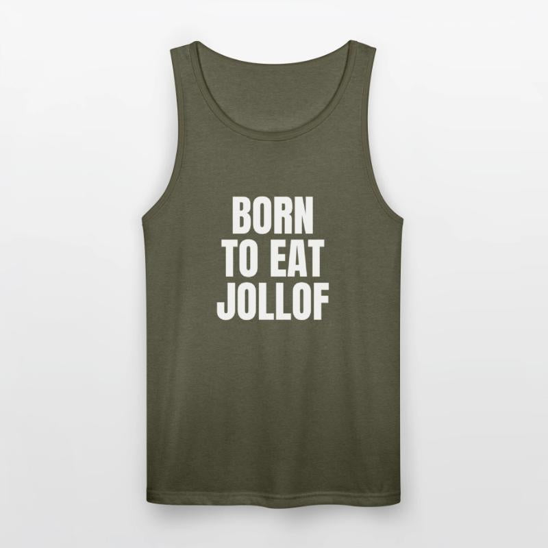 BORN TO EAT JOLLOF – Bold Unisex African Foodie Te