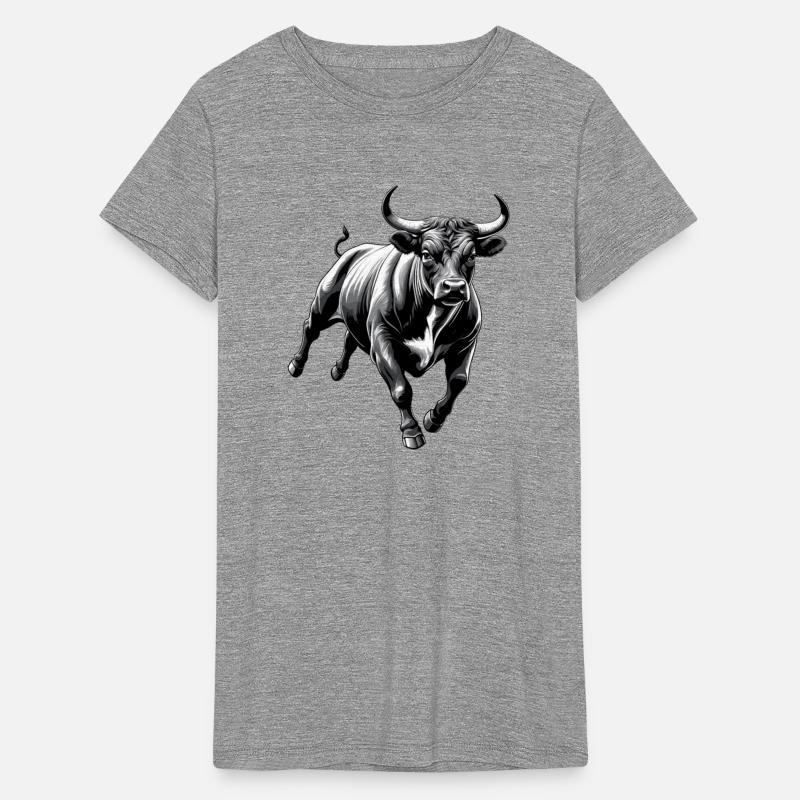 bull animal jumping T shirt design