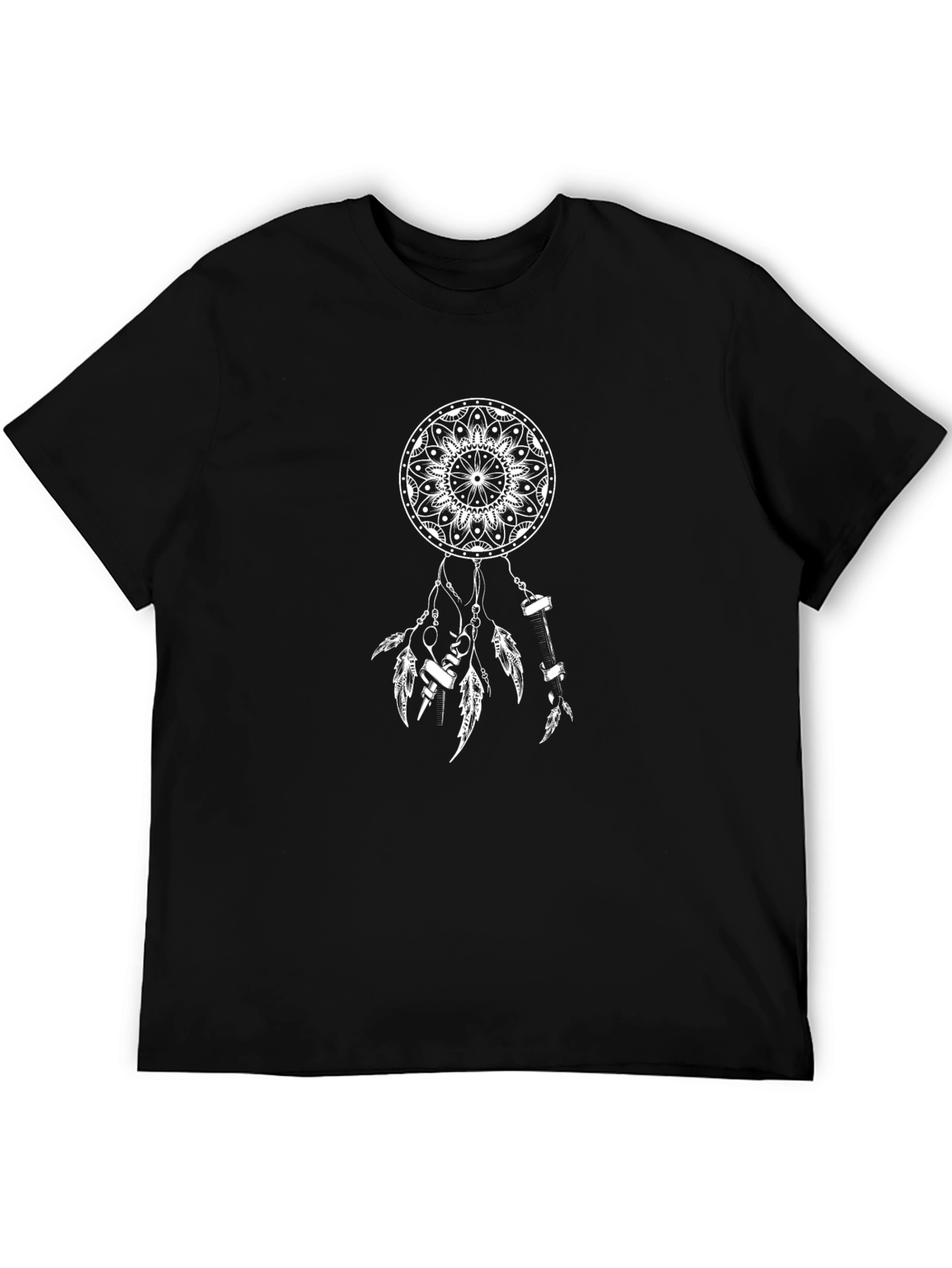 Dreamcatcher Graphic Tee - Black Cotton T-Shirt