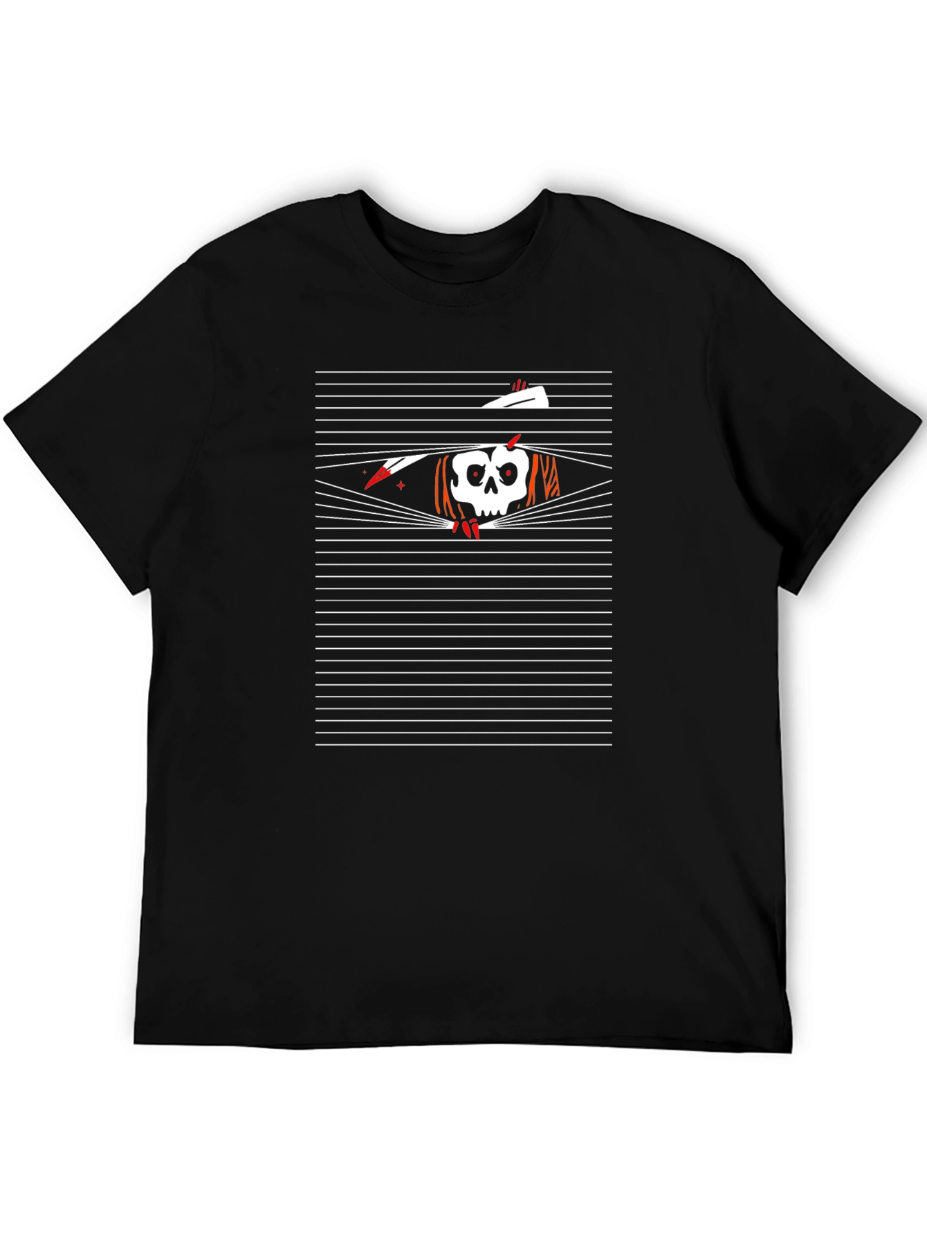 Skull in Blinds Graphic T-Shirt - Mens Black Tee