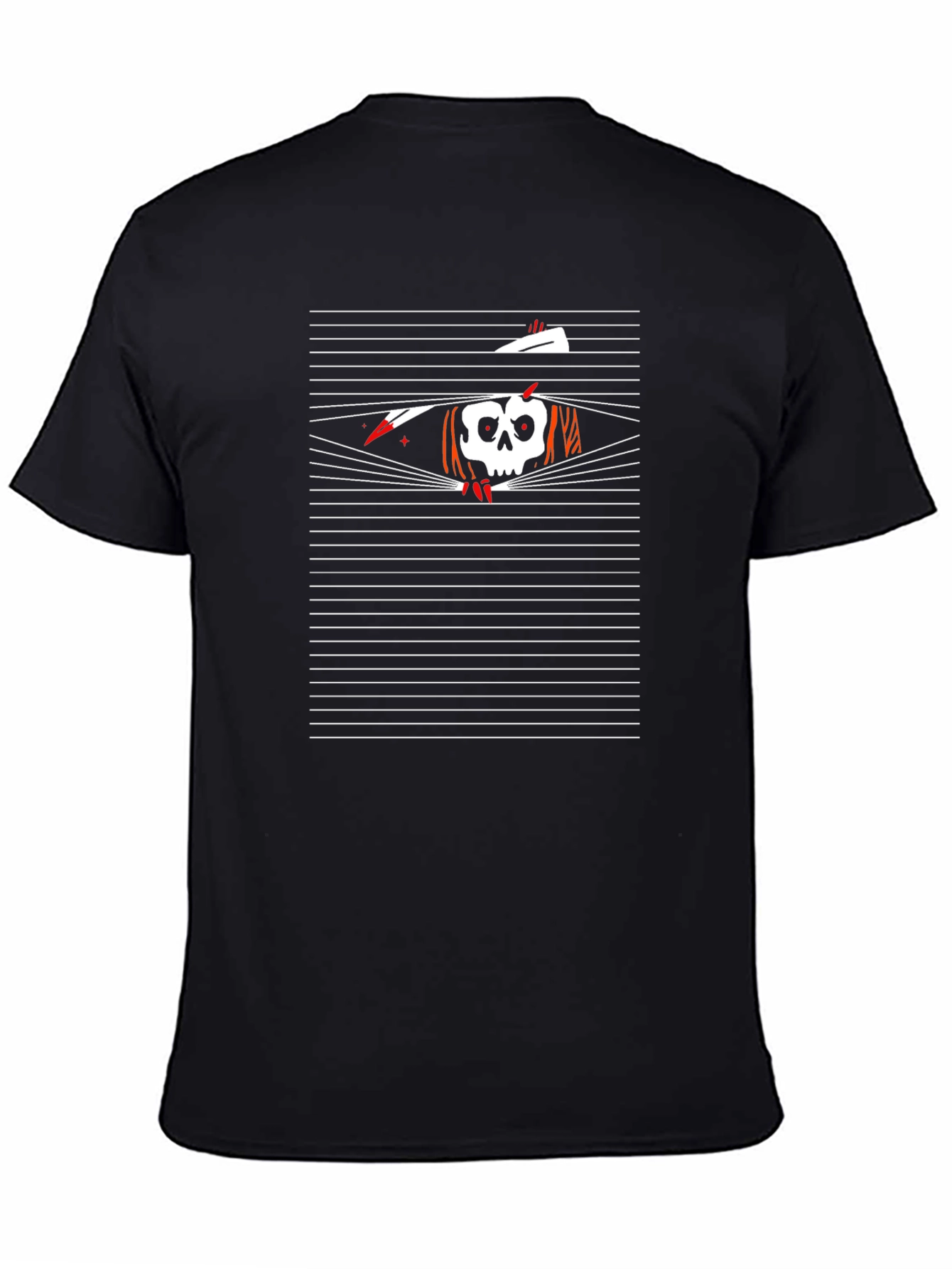 Skull in Blinds Graphic T-Shirt - Mens Black Tee