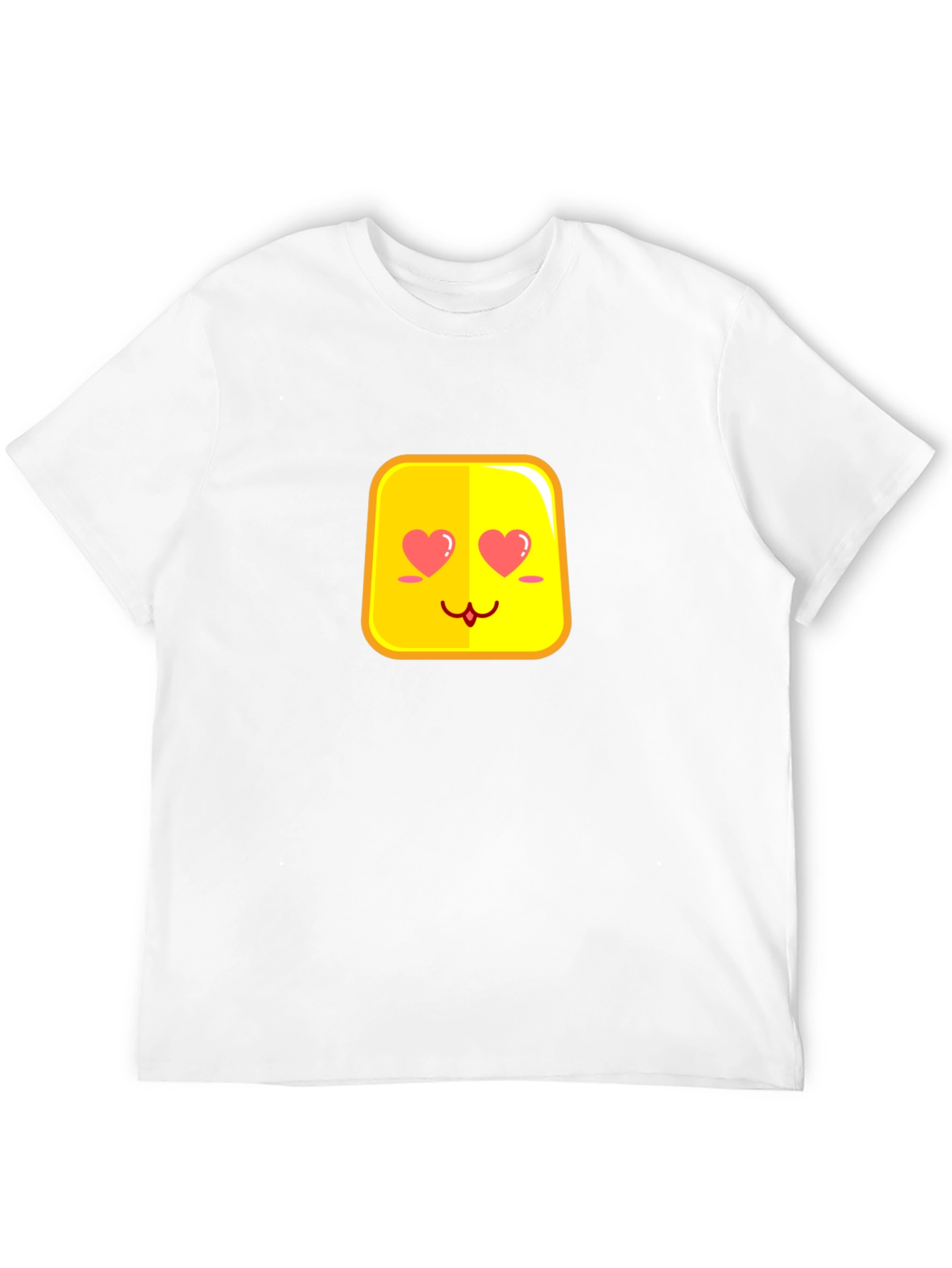 Cute Emoji Love Eyes Black T-Shirt
