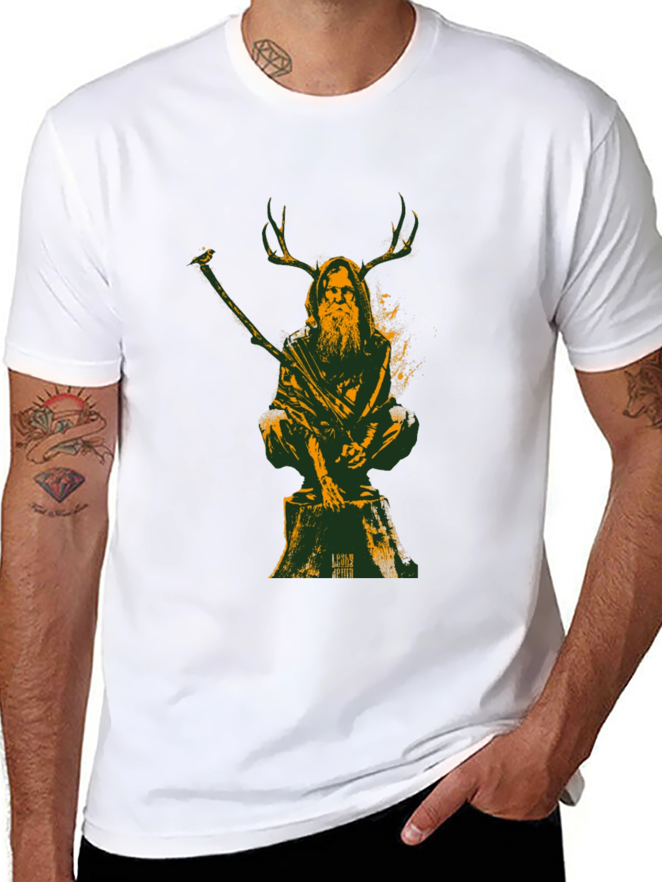 Druid Graphic Tee - Forest Spirit Shirt
