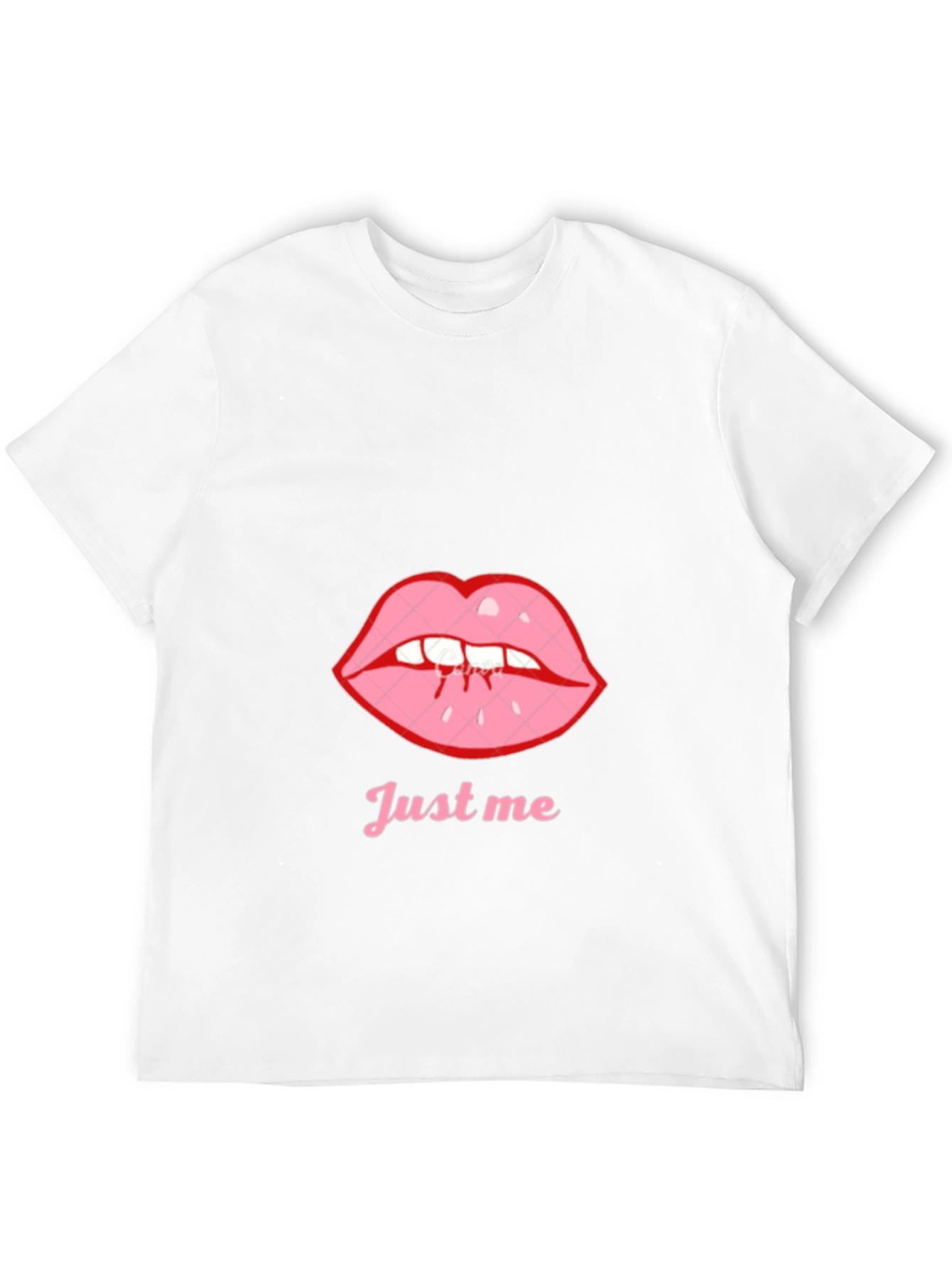 Black Tee with Just Me Lips Graphic