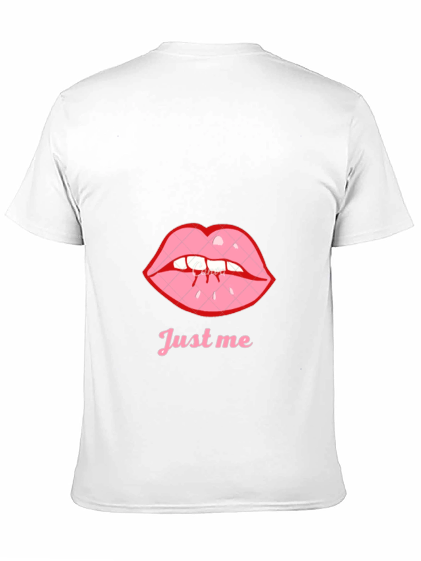 Black Tee with Just Me Lips Graphic