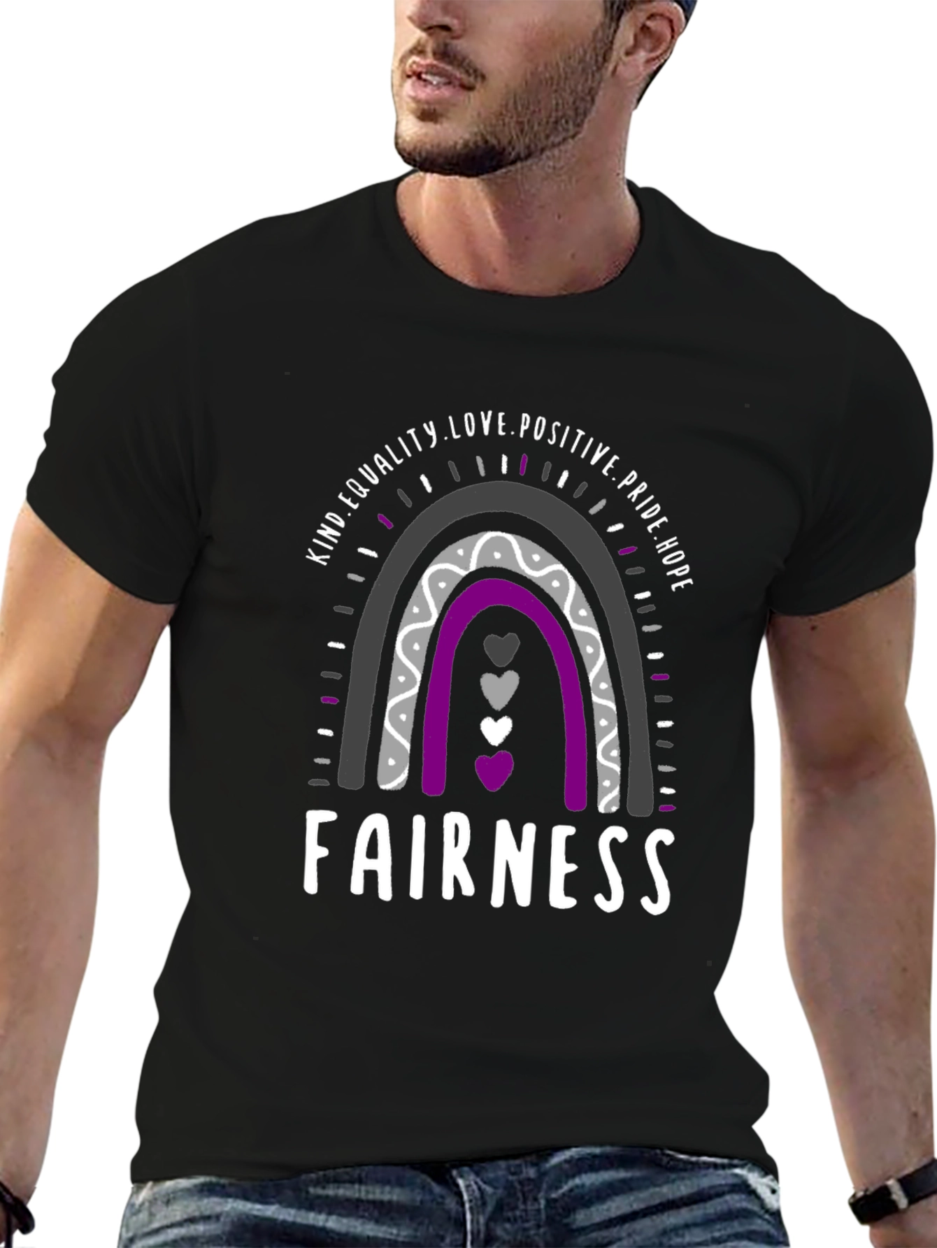 Fairness Pride Rainbow T-Shirt - Equality Love Hope