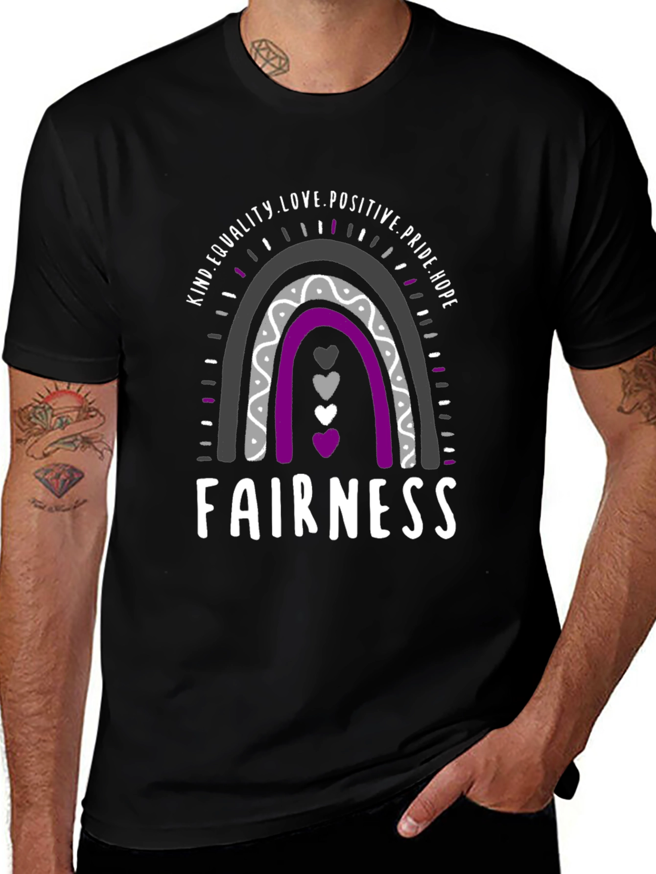 Fairness Pride Rainbow T-Shirt - Equality Love Hope