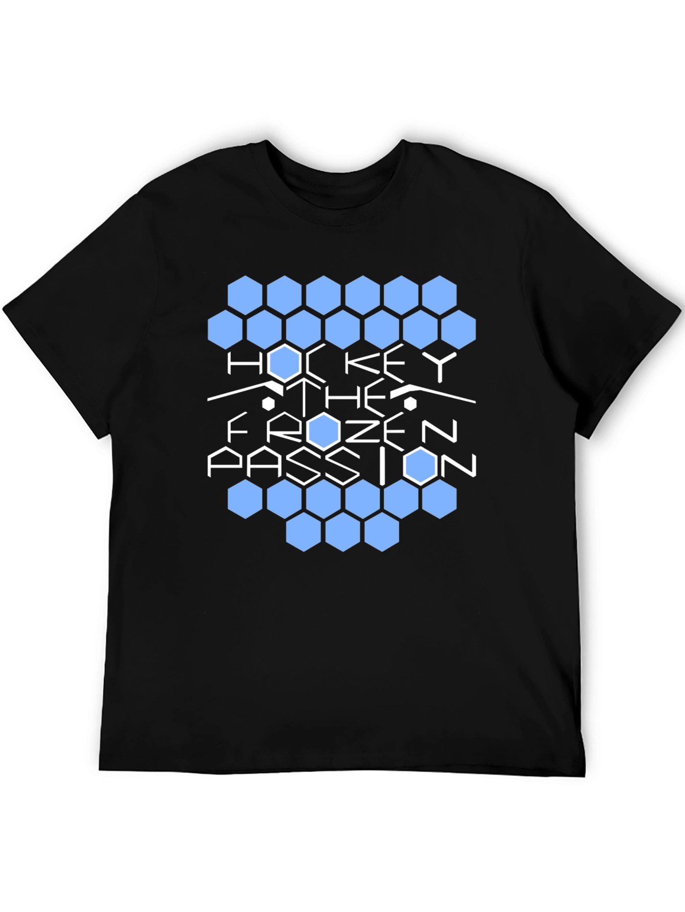 Hockey Passion Graphic Tee - Black Cotton T-Shirt