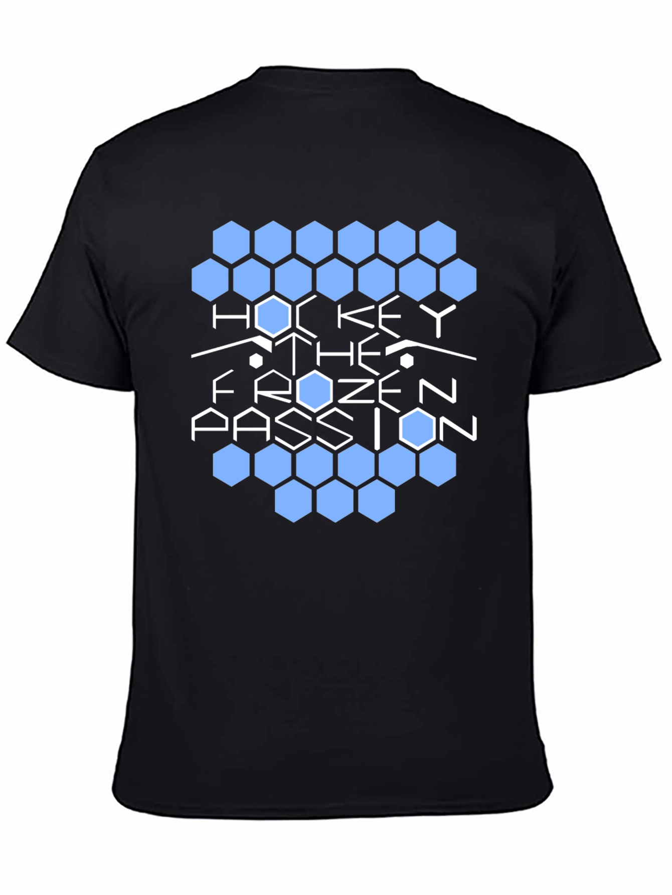 Hockey Passion Graphic Tee - Black Cotton T-Shirt