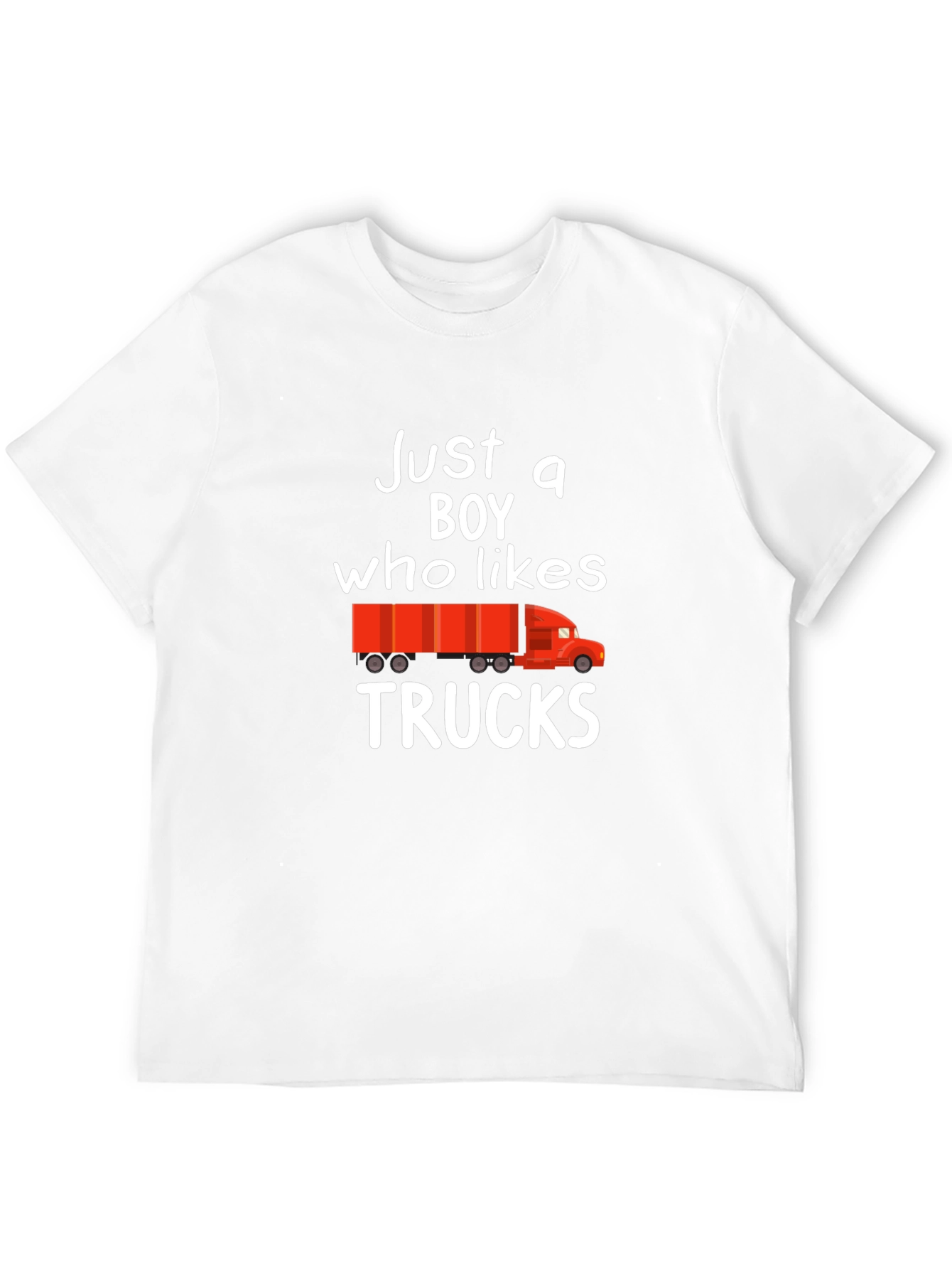 Just a Boy Who Likes Trucks Graphic Tee