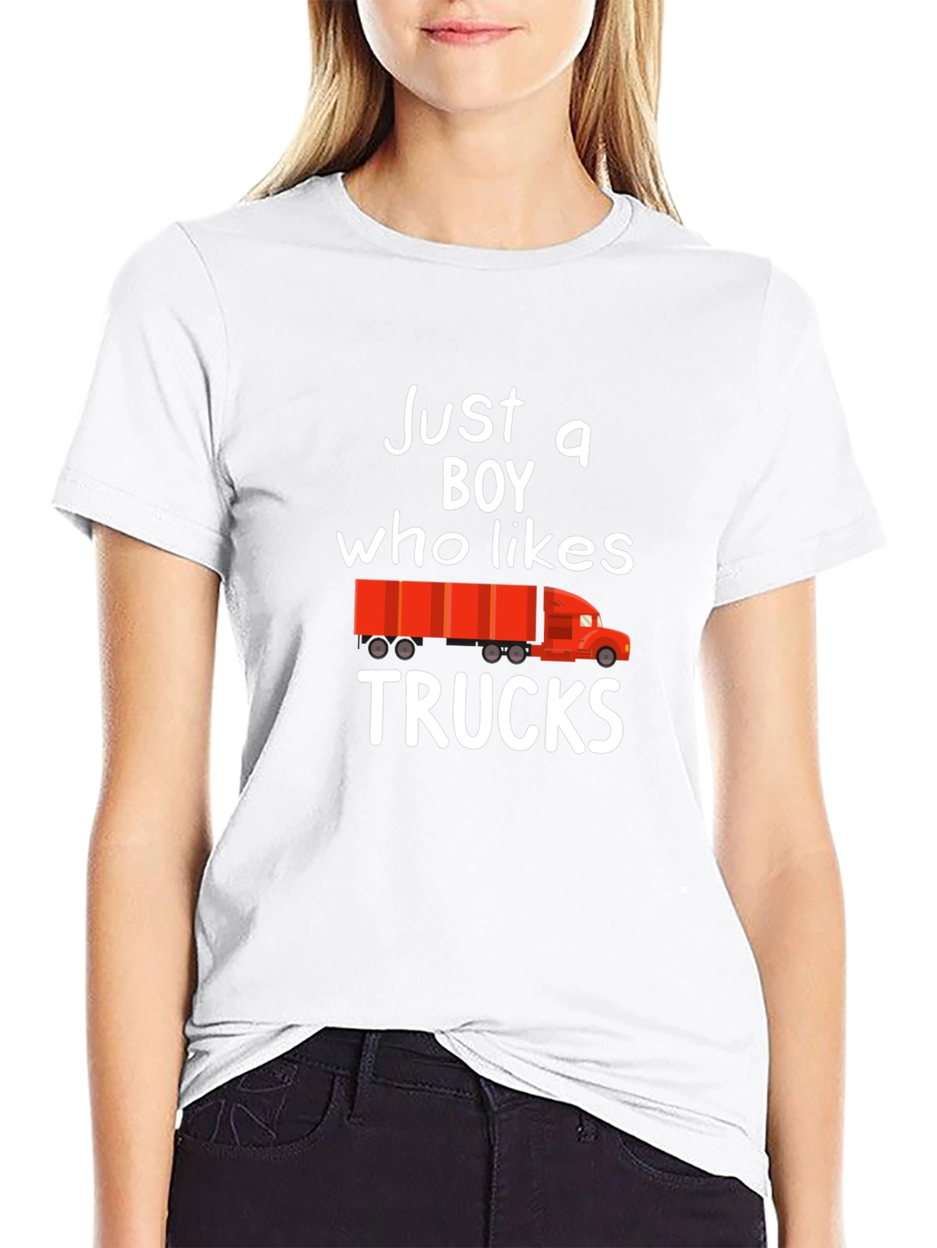 Just a Boy Who Likes Trucks Graphic Tee