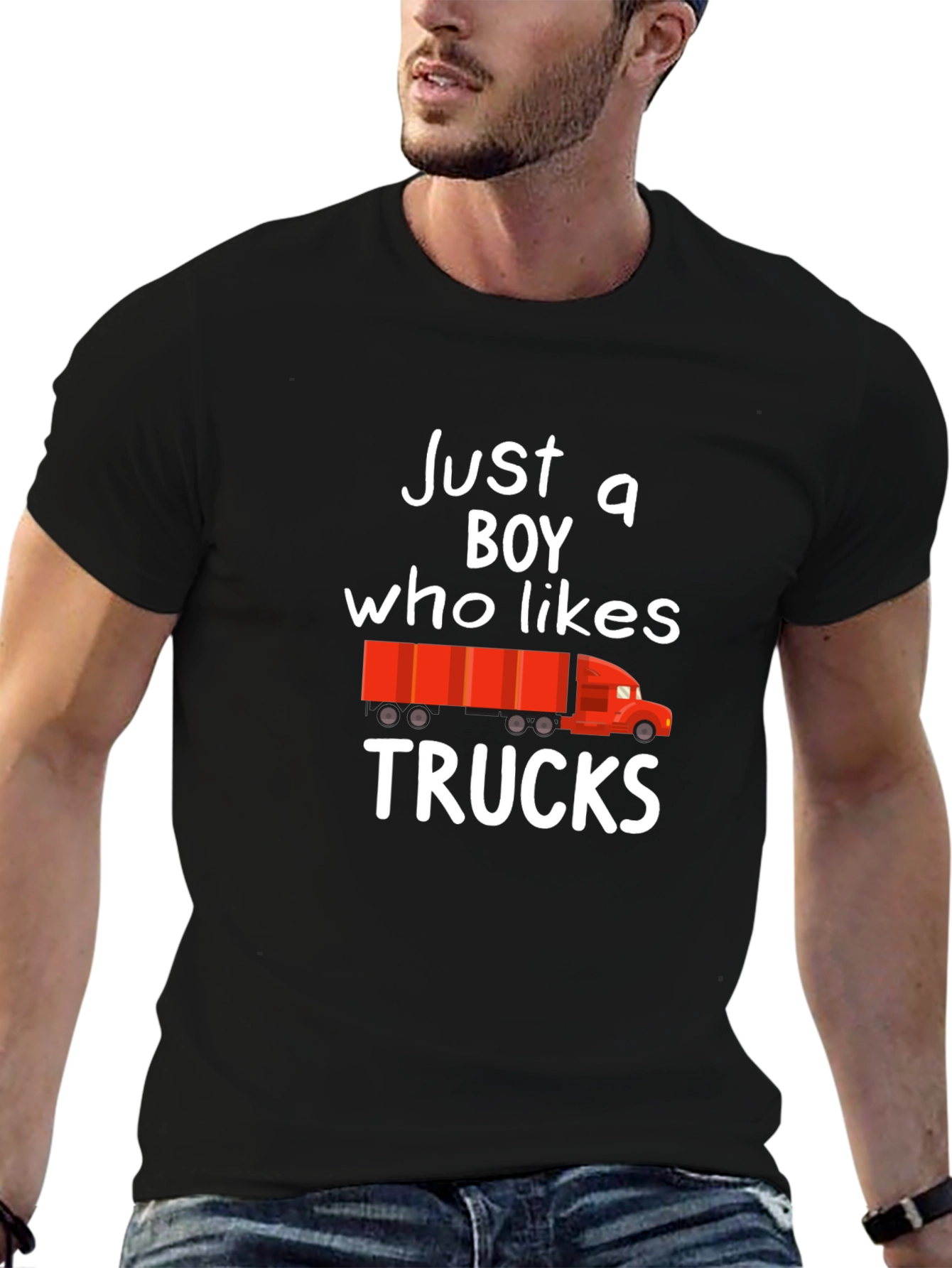 Just a Boy Who Likes Trucks Graphic Tee