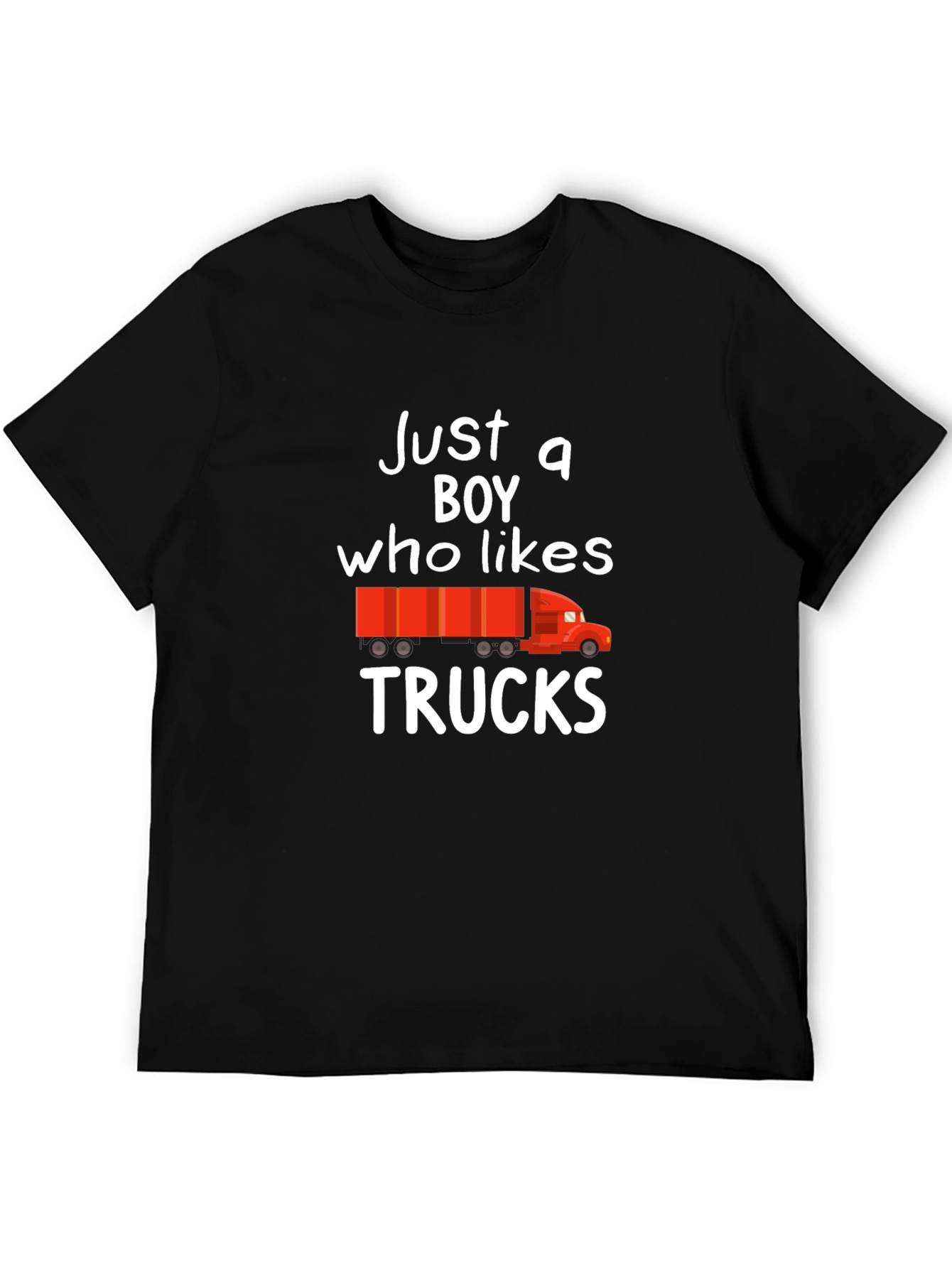 Just a Boy Who Likes Trucks Graphic Tee