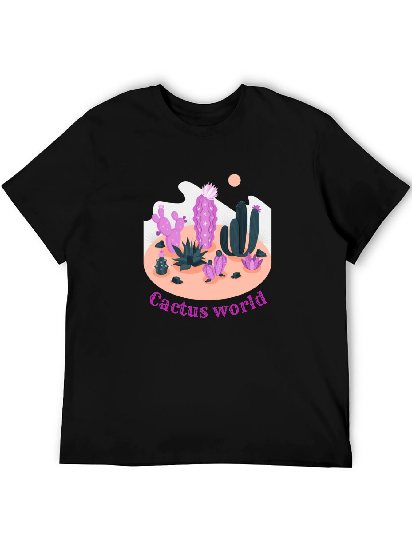 Cactus World Graphic Tee - Unique Desert Design
