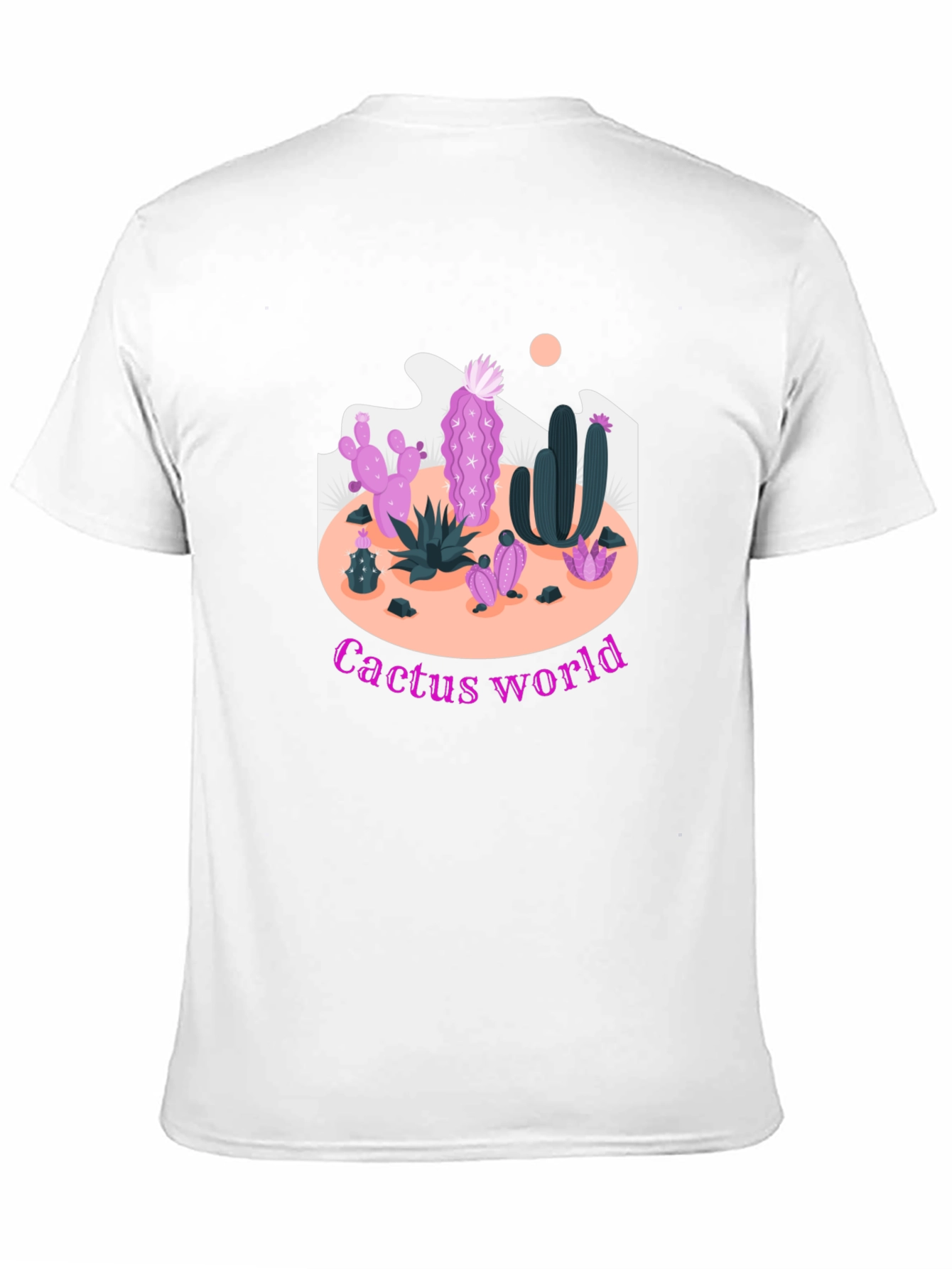 Cactus World Graphic Tee - Unique Desert Design
