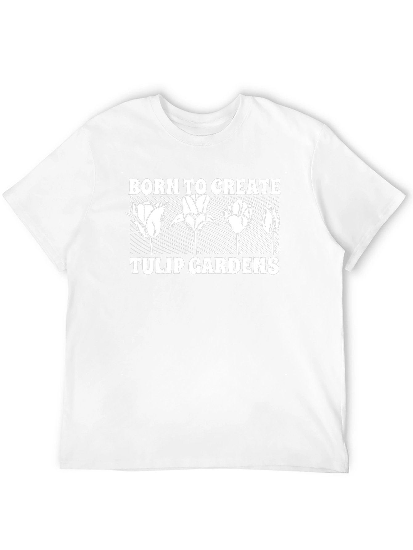 Born to Create Tulip Gardens Black T-Shirt