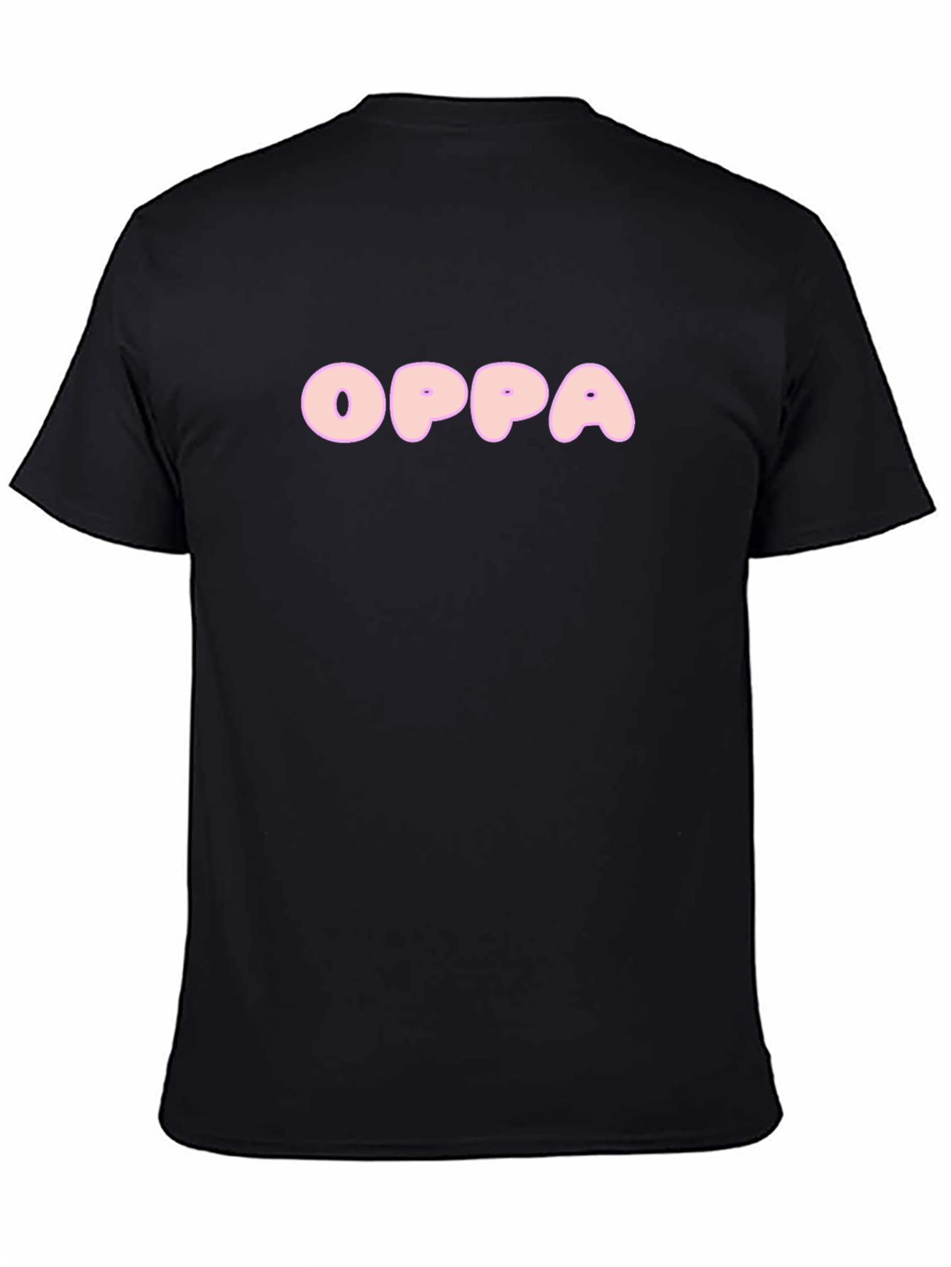 Oppa Black Graphic Tee - Casual Style