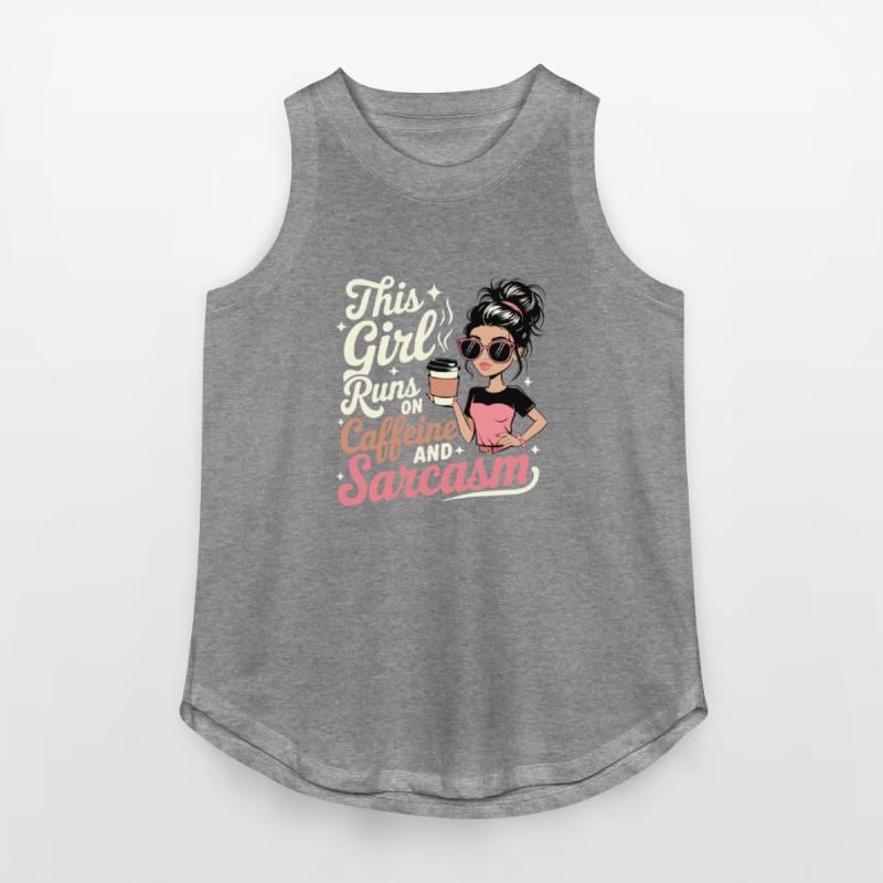 Caffeine Sarcasm Girl Graphic Design