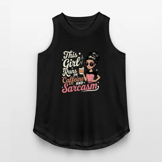 Caffeine Sarcasm Girl Graphic Design