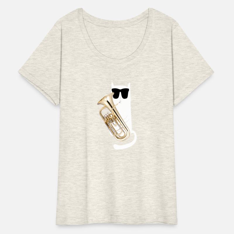 Cat Wearing Sunglasses Playing Euphonium