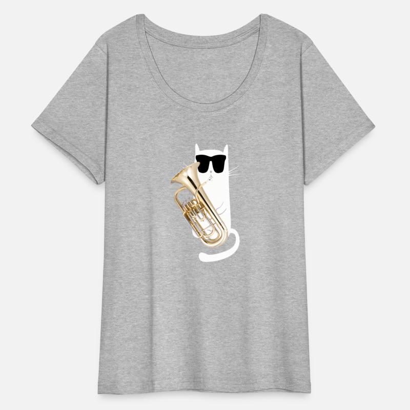 Cat Wearing Sunglasses Playing Euphonium