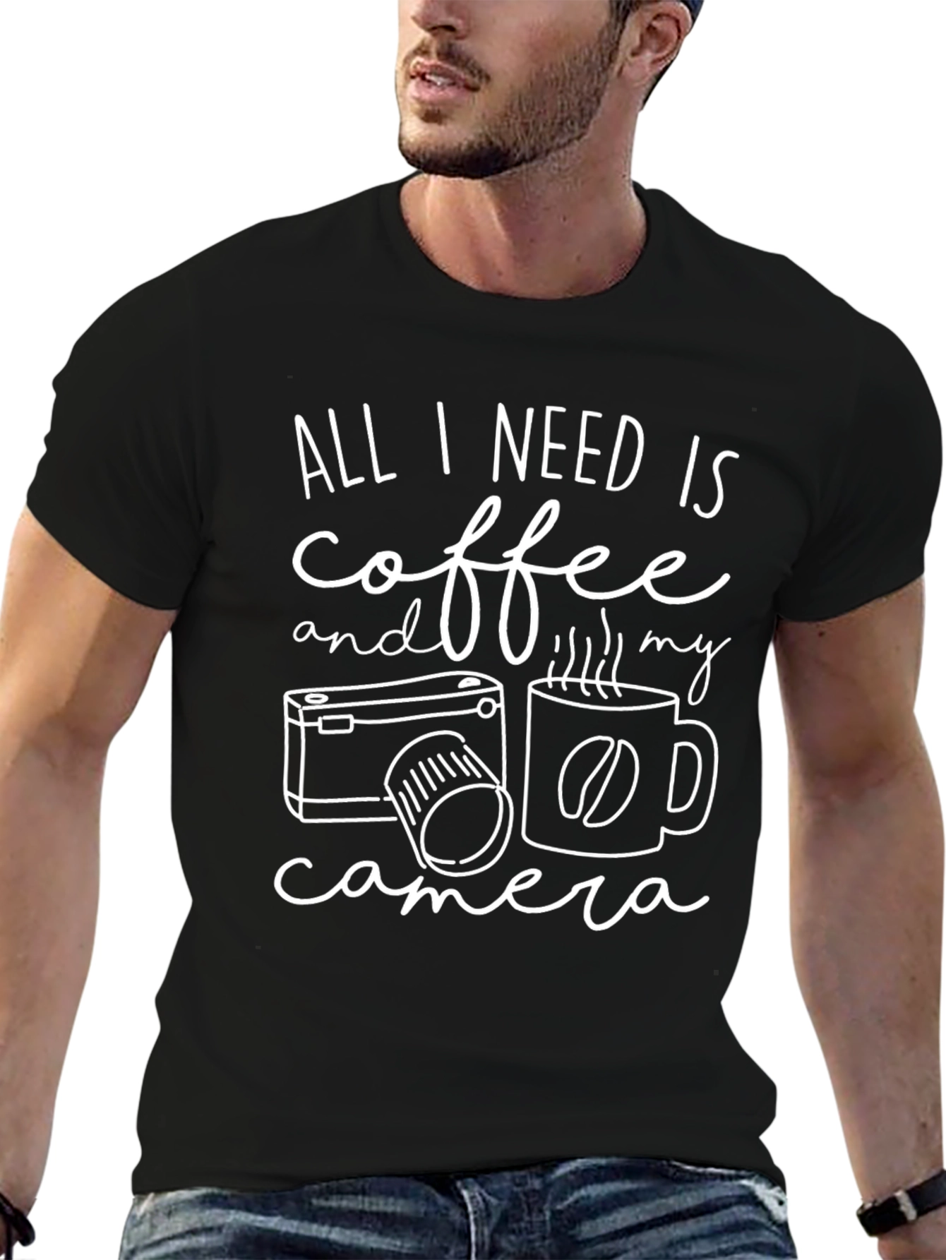 Coffee & Camera Graphic T-Shirt