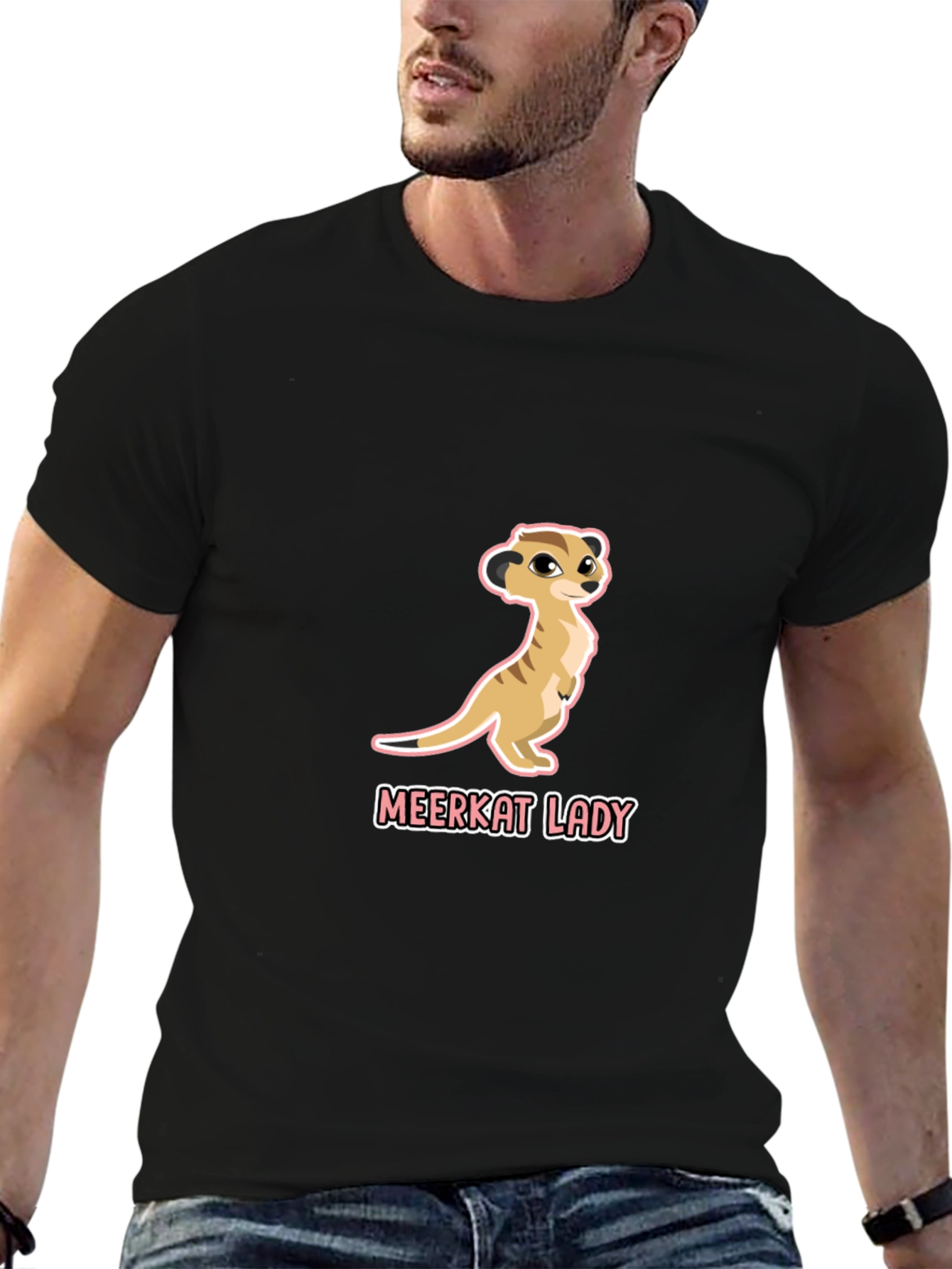 Meerkat Lady Graphic Tee - Cute Animal Design