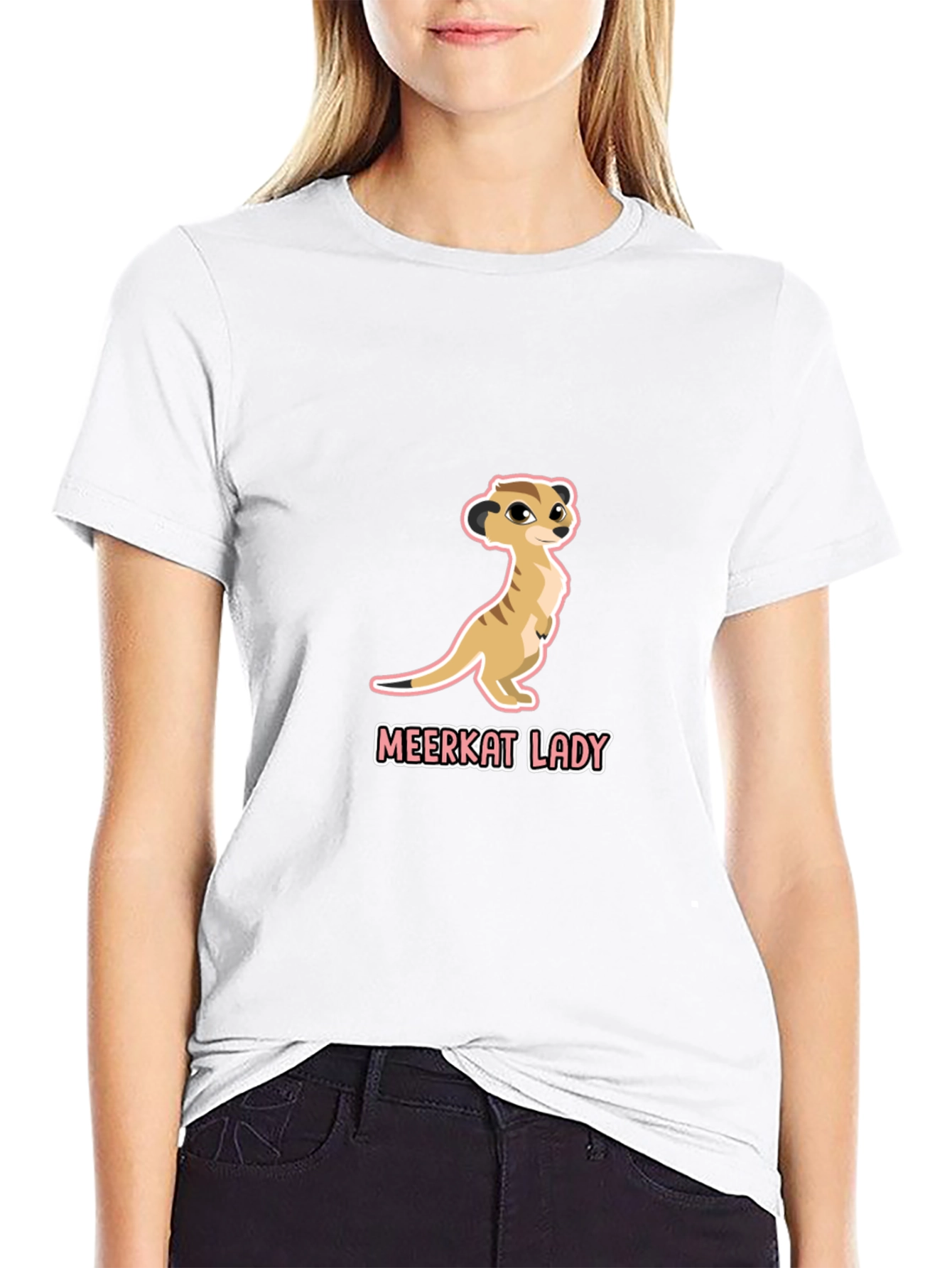 Meerkat Lady Graphic Tee - Cute Animal Design