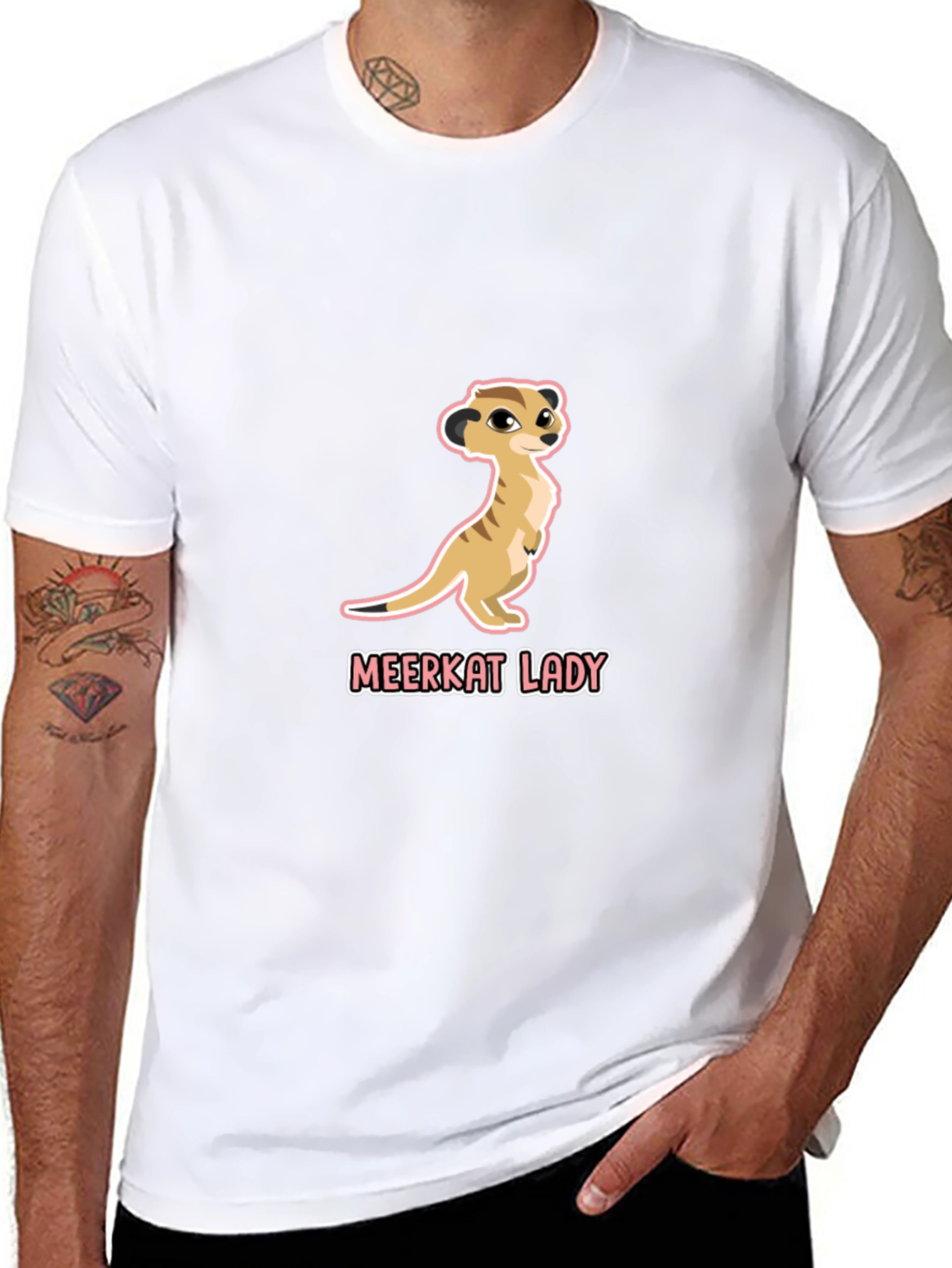 Meerkat Lady Graphic Tee - Cute Animal Design