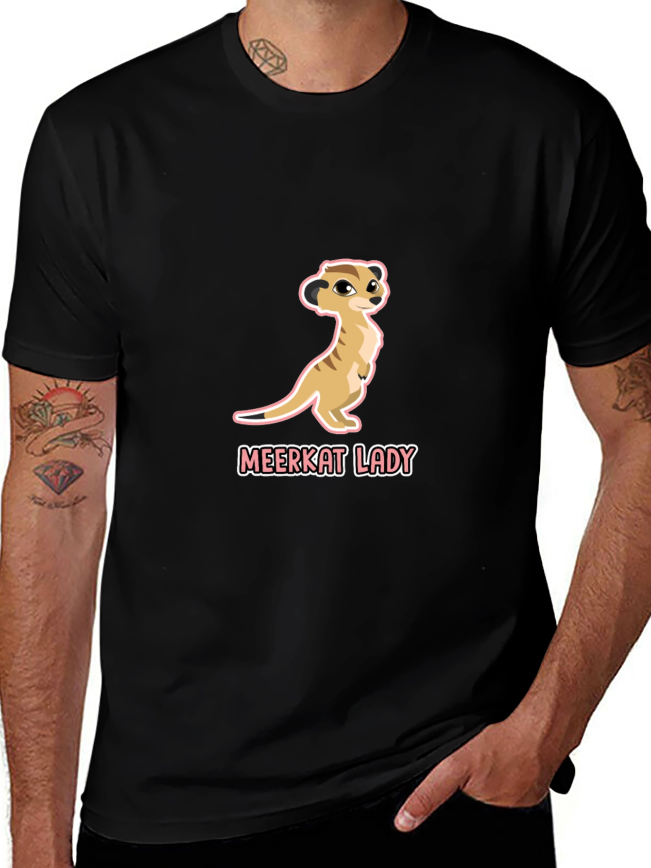 Meerkat Lady Graphic Tee - Cute Animal Design