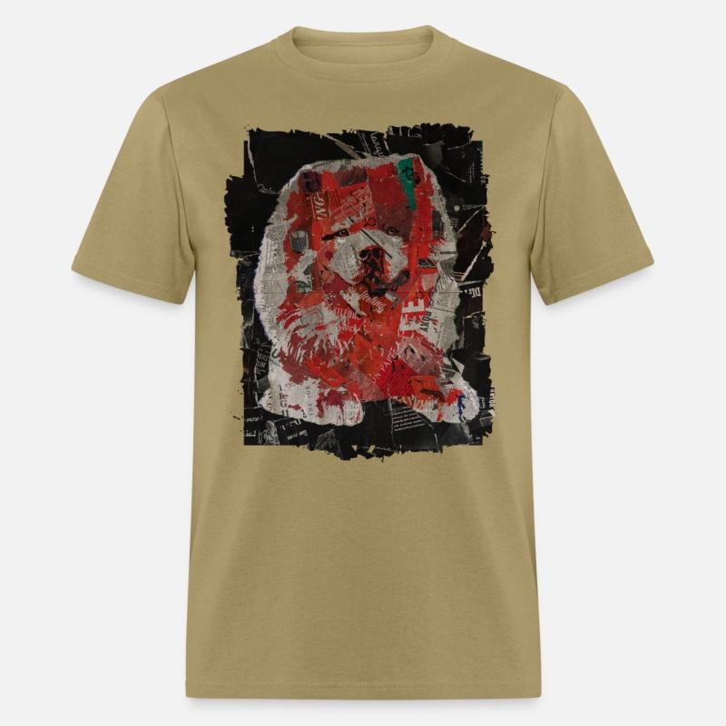 Chow Chow Dog Collage Paper Art