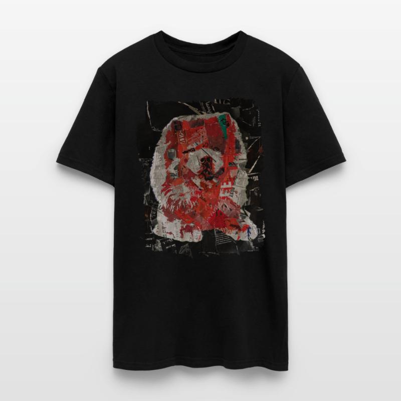 Chow Chow Dog Collage Paper Art