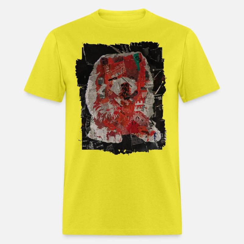 Chow Chow Dog Collage Paper Art