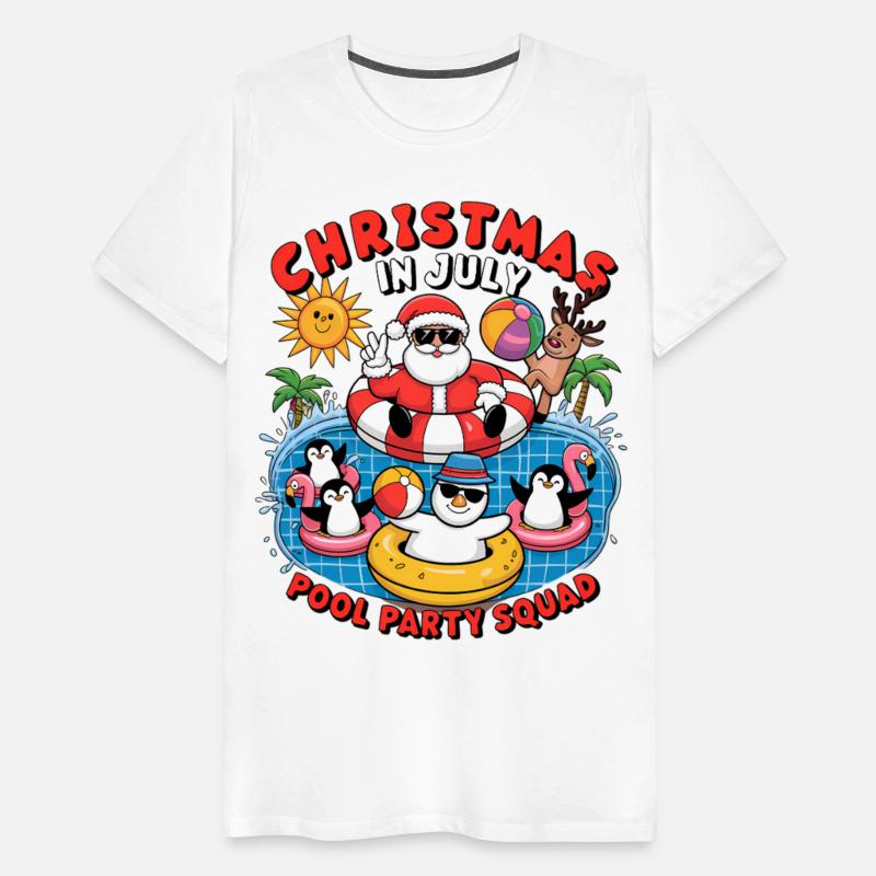 Christmas in July Pool Party Squad Funny