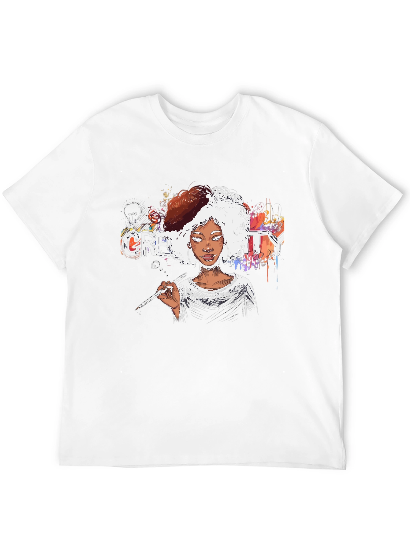 Creative Afro Woman Graphic T-Shirt