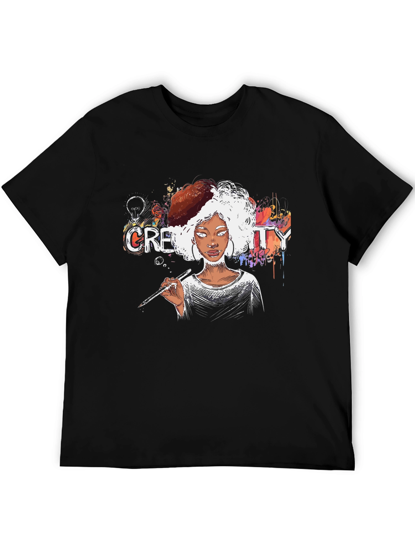 Creative Afro Woman Graphic T-Shirt