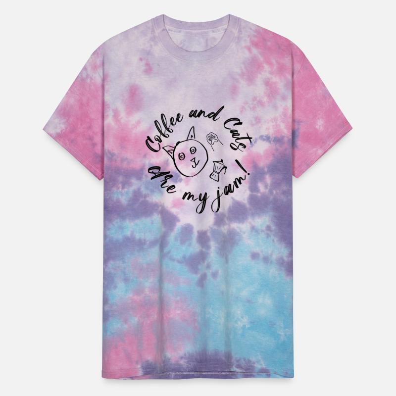 Coffee and Cats are my Jam Doodle Art Graphic