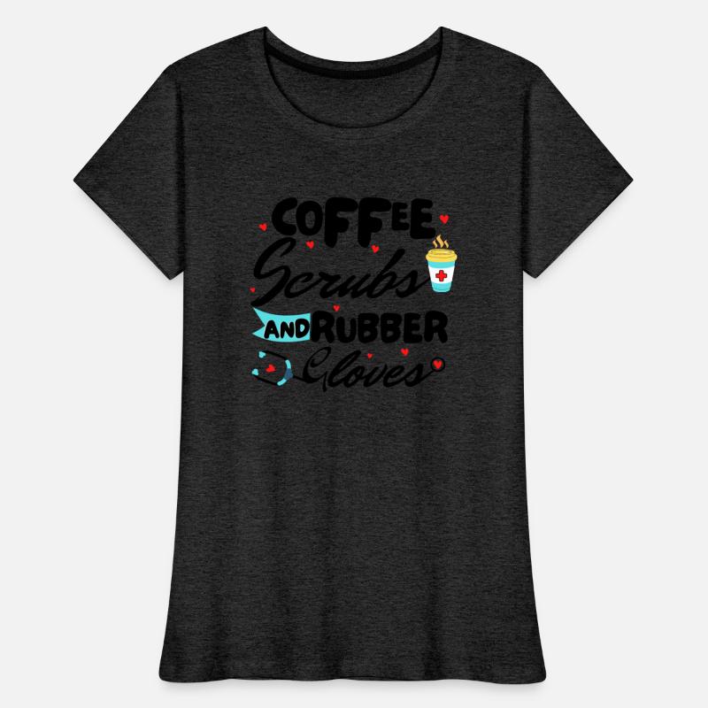 Coffee Scrubs And Rubber Gloves Nurse