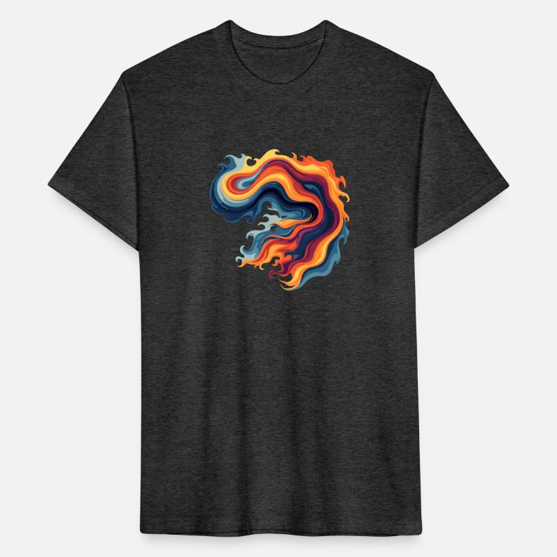 Colorful Fluid Flame Abstract Art