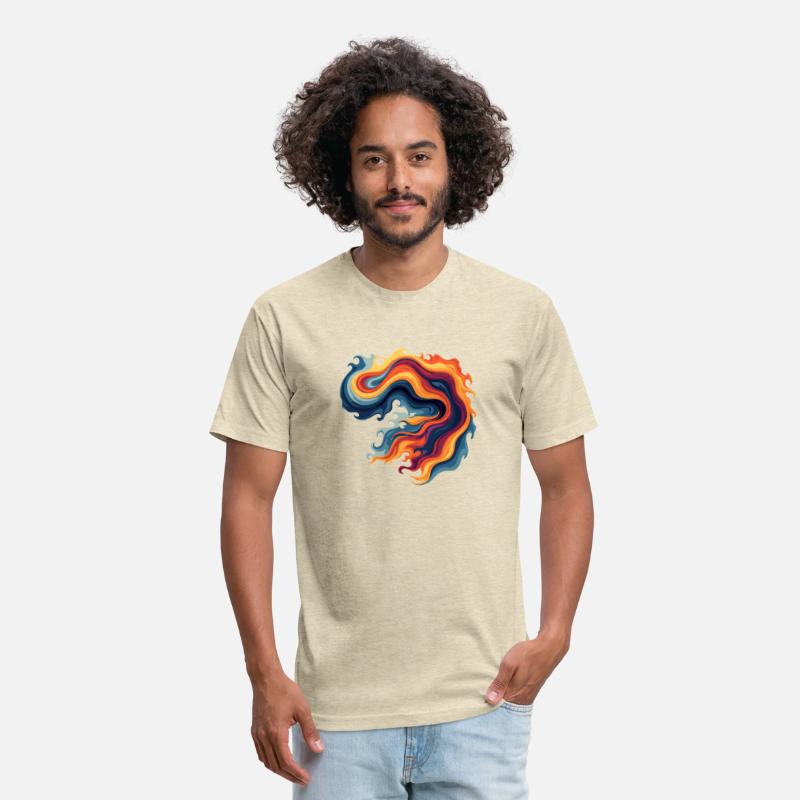 Colorful Fluid Flame Abstract Art