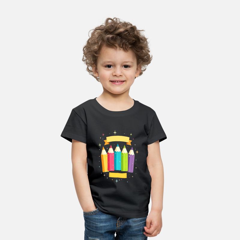 Colorful pens with stars