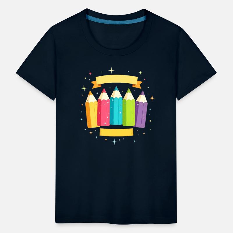 Colorful pens with stars